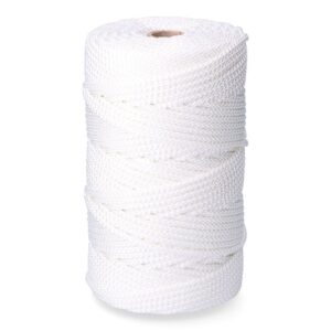 CORDÓN TRENZADO POLIÉSTER GRANETE BLANCO, CALIBRE 6 mm x 200 m