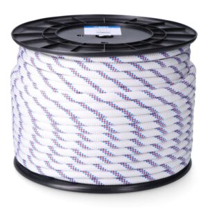 CUERDA DRIZA TRENZADO POLIÉSTER BLANCO DISTINTIVO, CALIBRE 14 mm x 100 m