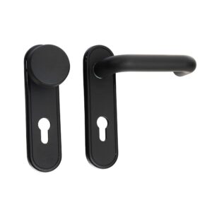 JUEGO PLACAS, CORTAFUEGO, MODELO 1.07070.24.0, CON POMO FIJO, MANILLA Y AGUJERO CILINDRO Ø72 mm