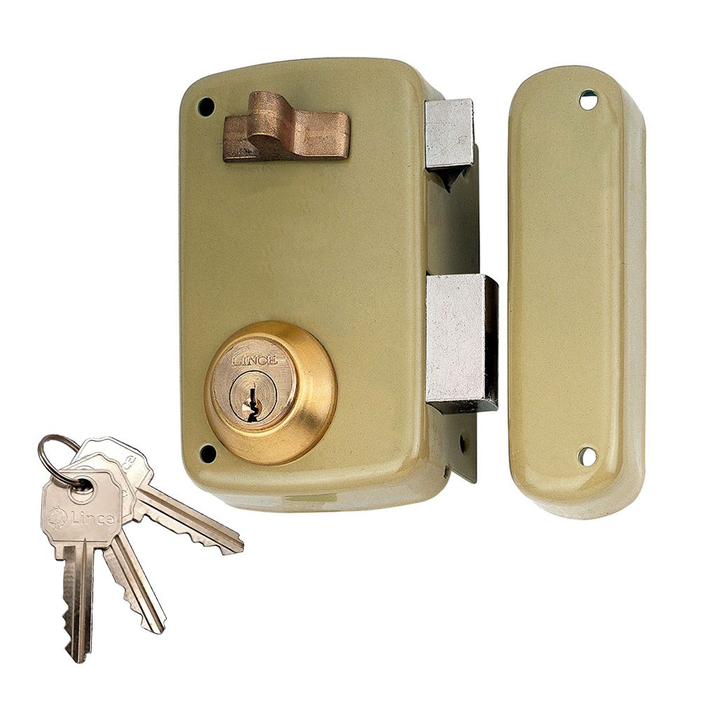 CERRADURA, SOBREPONER, MODELO 95056AHE70D, CON CILINDRO 5056A, ENTRADA 70 mm, MANO DERECHA
