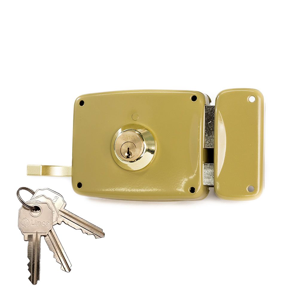 CERRADURA, SOBREPONER, MODELO 95125AHE08D, CON CILINDRO 5125A, ENTRADA 80 mm, MANO DERECHA