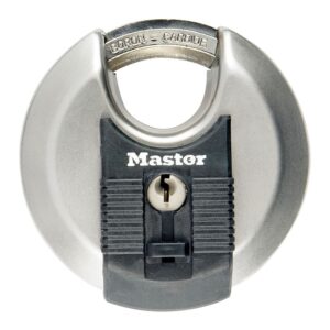 CANDADO REDONDO, EXCELL, ACERO INOXIDABLE, Ø70 mm, DE ALTA SEGURIDAD CON 4 LLAVES, BLISTER